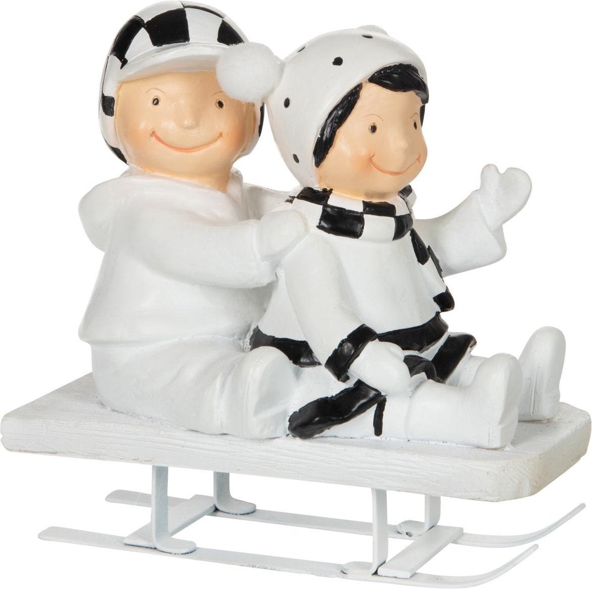 J-Line Slee Kind Poly Zwart/Wit