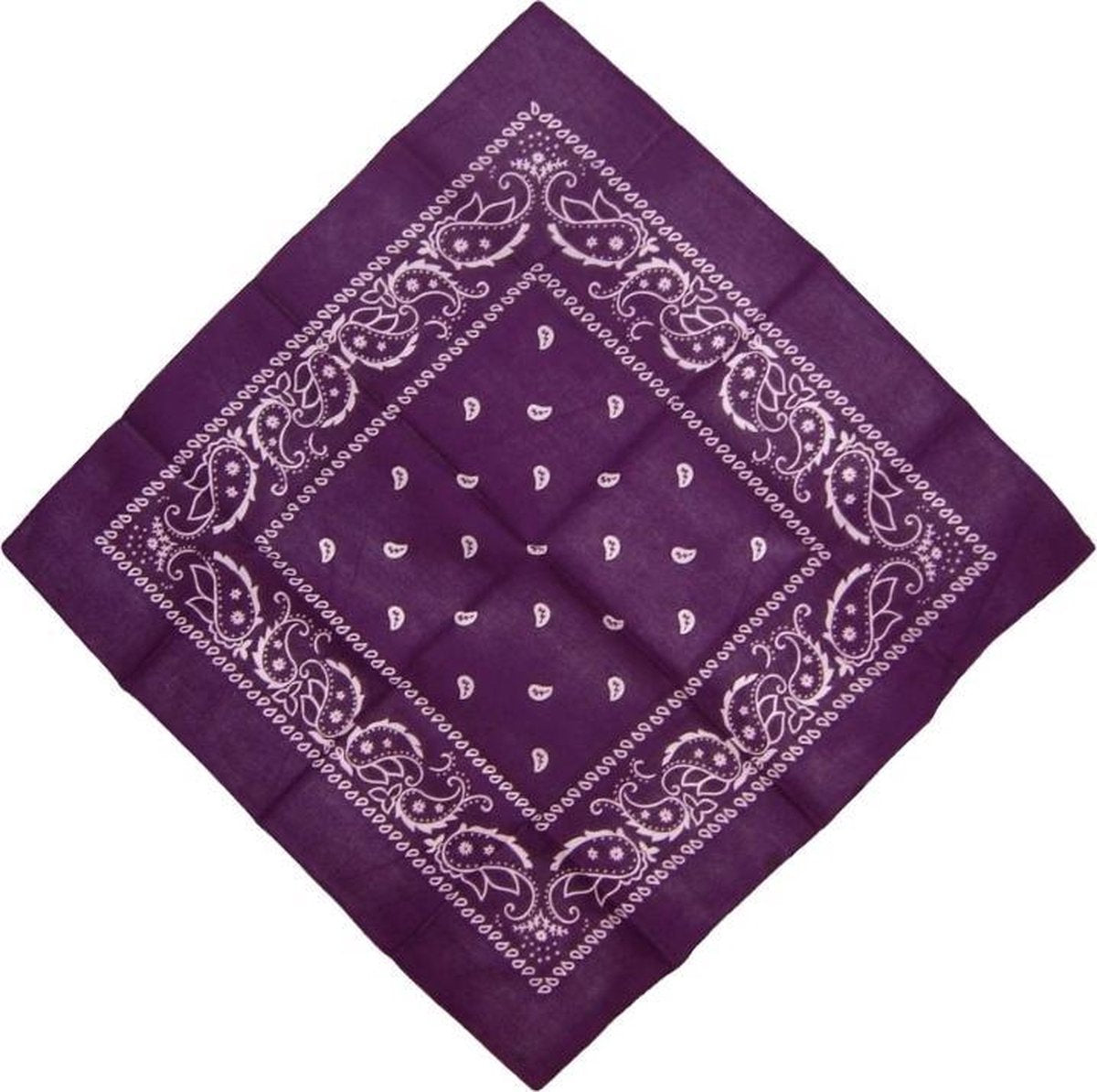 Fako Fashion® - Paisley Bandana - Hoofddoek - Mondbescherming - Zakdoek - Donkerpaars