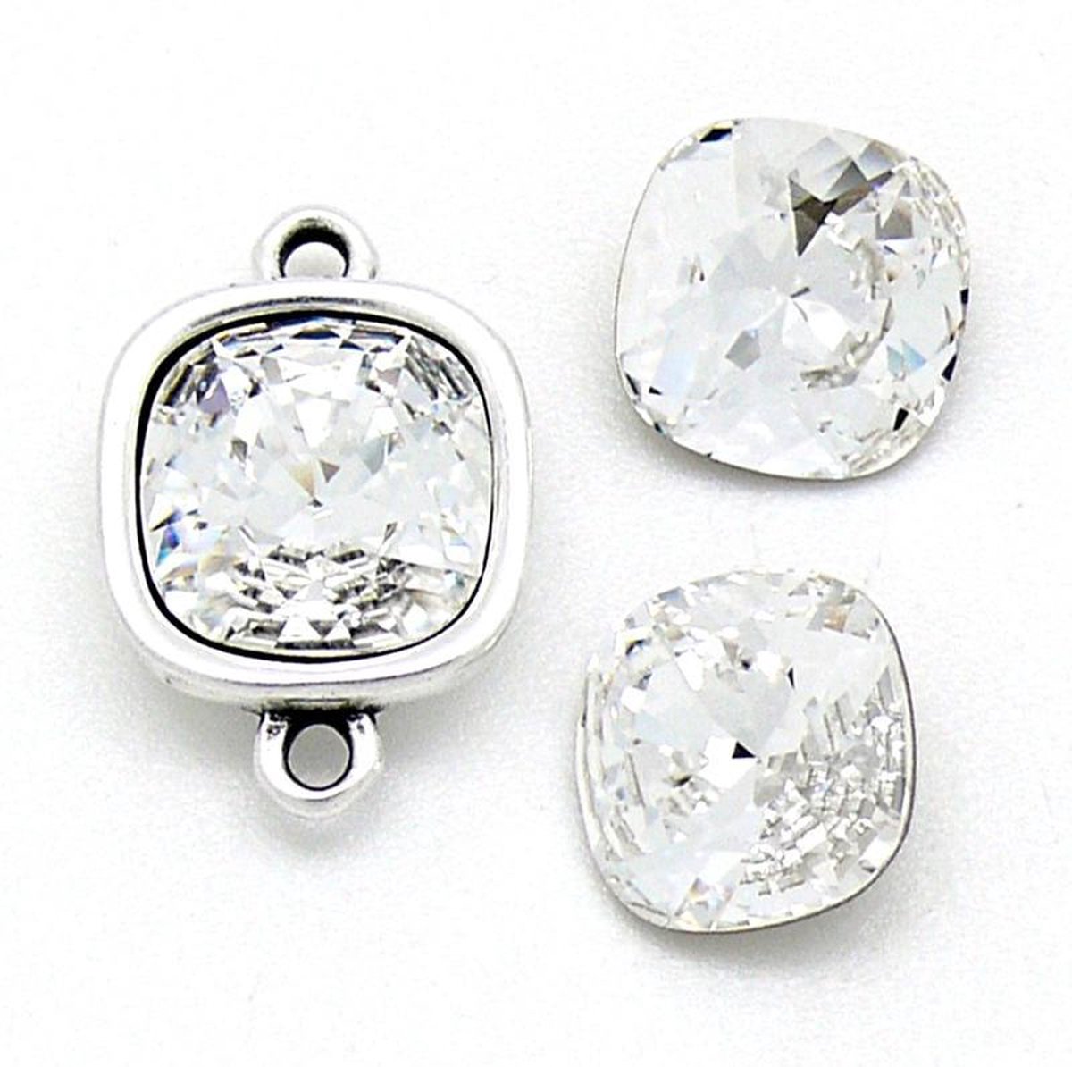 Swarovski steen vierkant 4470 (10 mm) Cristal