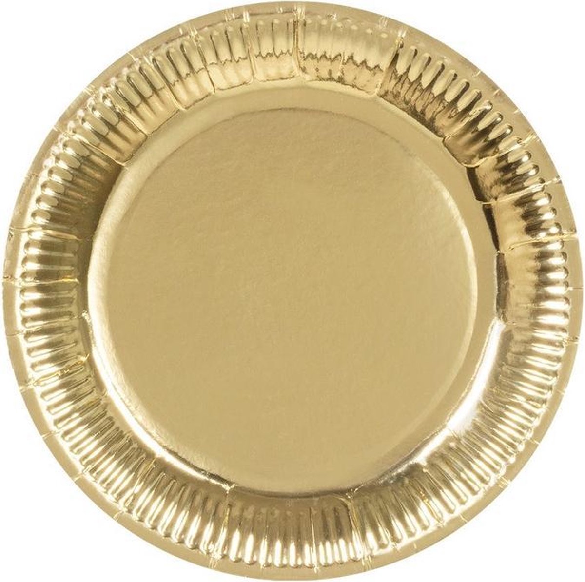 12x Gouden feest bordjes van karton 23 cm - Wegwerpbordjes - Oud en Nieuw/verjaardag/feestje gouden borden