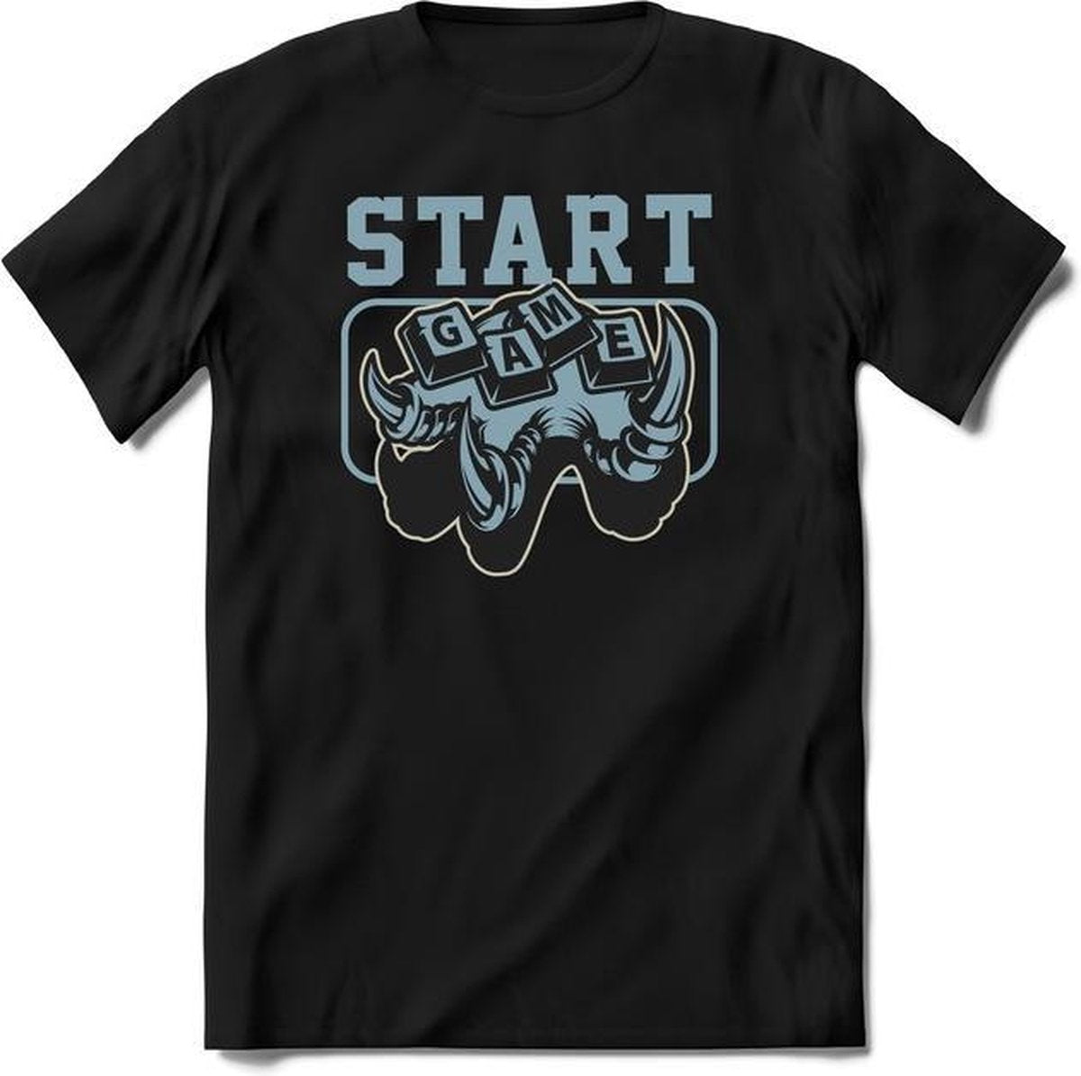 Start the game | Gaming kado T-Shirt heren - dames | Ijsblauw | Perfect game pc cadeau shirt | Grappige console spreuken - zinnen - teksten