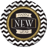 8 kartonnen Happy New Year borden - Feestdecoratievoorwerp