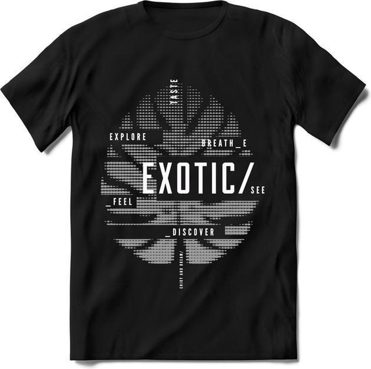 Exotic Leaf | TSK Studio Zomer Kleding  T-Shirt | Zilver | Heren / Dames | Perfect Strand Shirt Verjaardag Cadeau