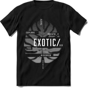Exotic Leaf | TSK Studio Zomer Kleding  T-Shirt | Zilver | Heren / Dames | Perfect Strand Shirt Verjaardag Cadeau