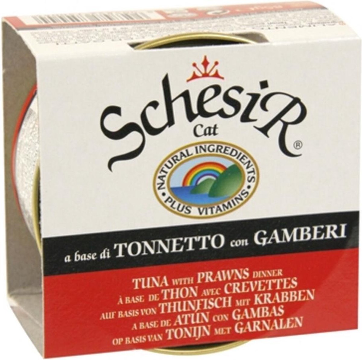 Schesir kat tonijn/garnaal kattenvoer 85 gr
