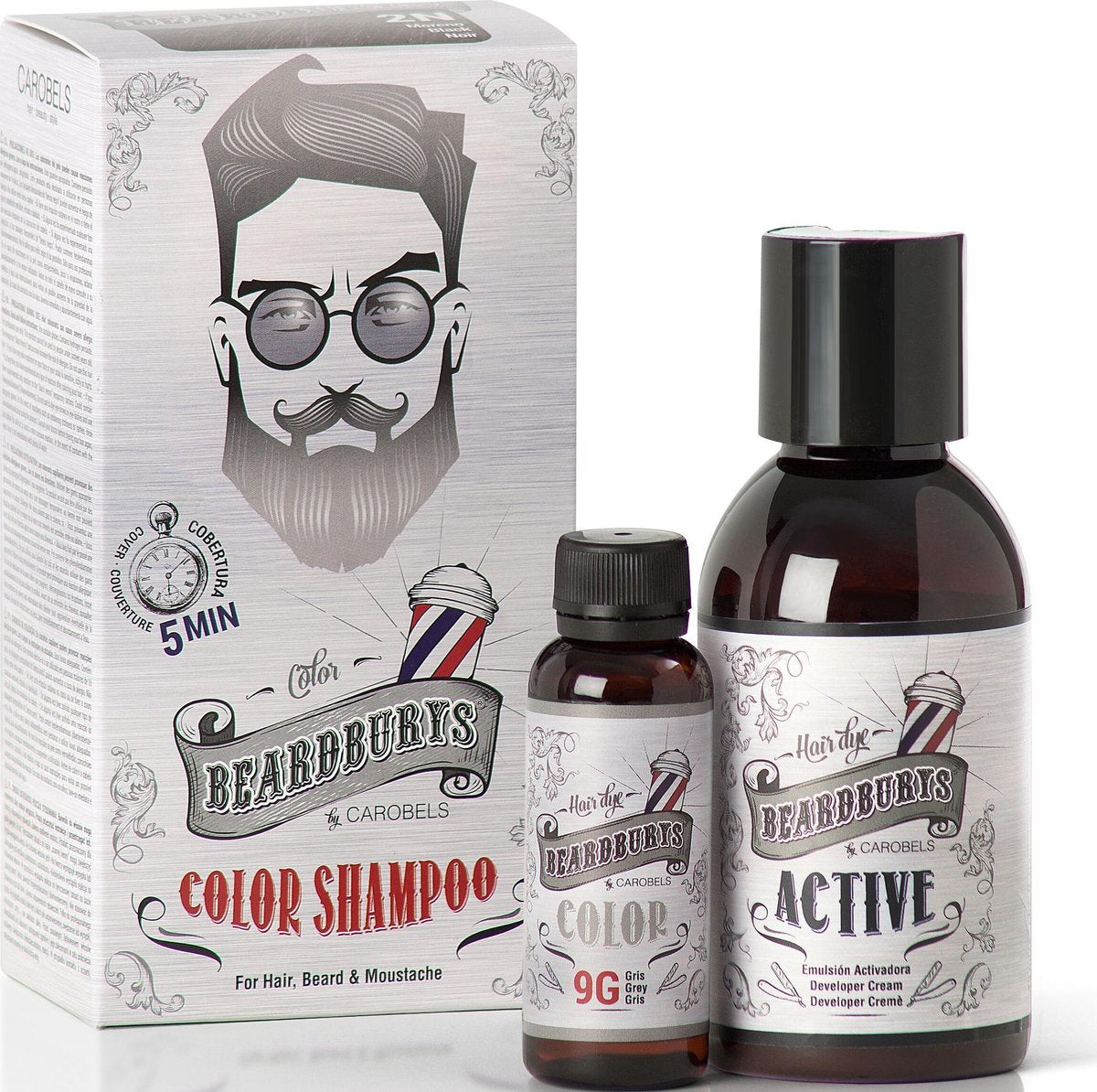Beardburys Kleurshampoo 9G - voor haar. baard en snor