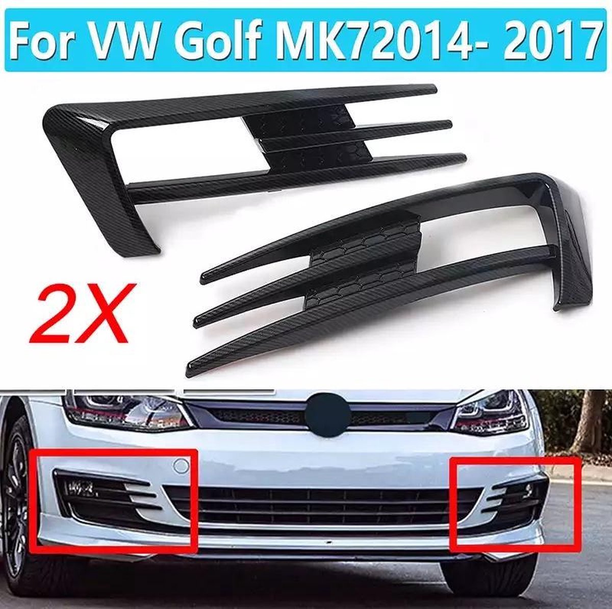 2 Stuks Golf 7 Mistlicht Wenkbrauw | Golf Gti | Volkswagen | Car Products | Car Accessoires | Auto Toebehoren | Auto Accessoires | Auto Syling