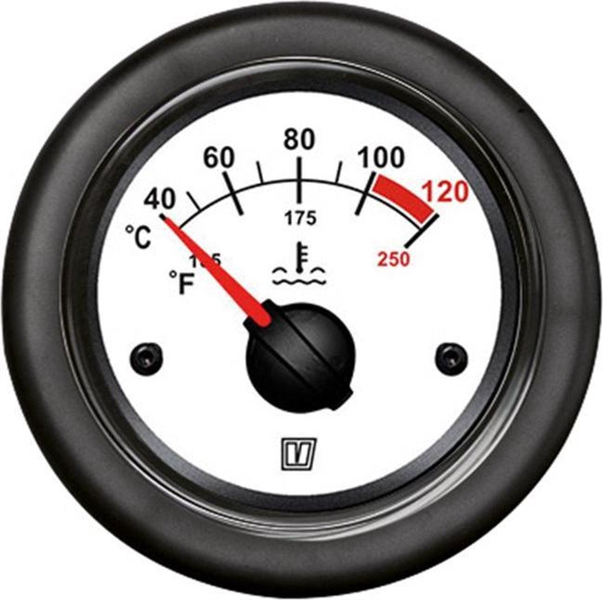 VETUS TEMPW witte Temperatuurmeter 12/24V