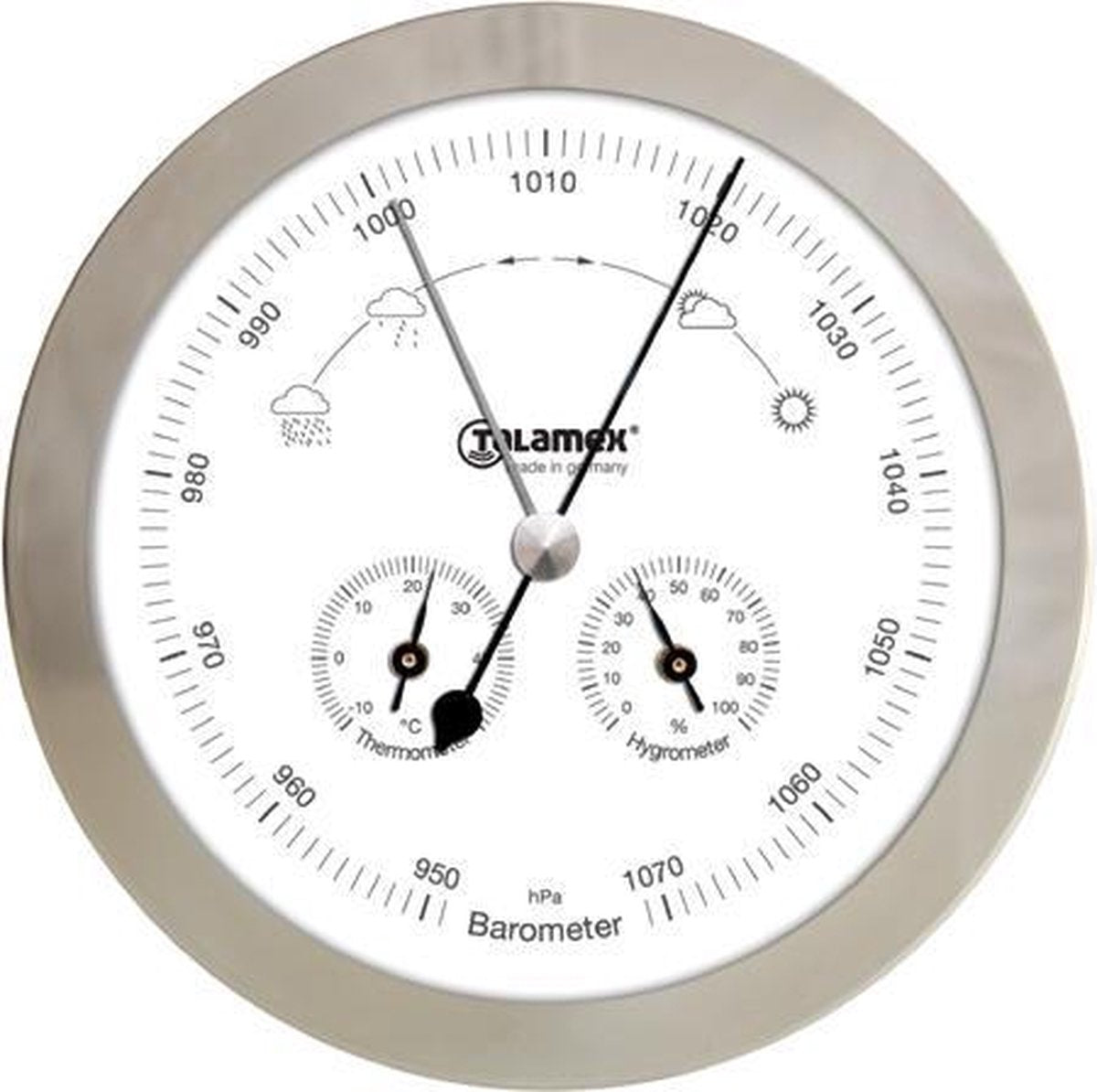 BARO/THERMO/HYGROMETER RVS 160MM