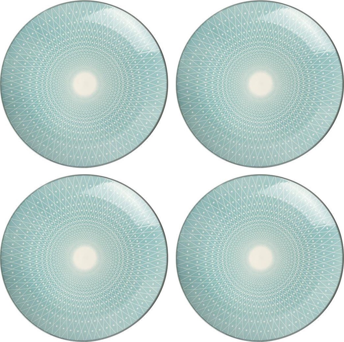 Bord Ø 20cm Mandala - set 4 stuks