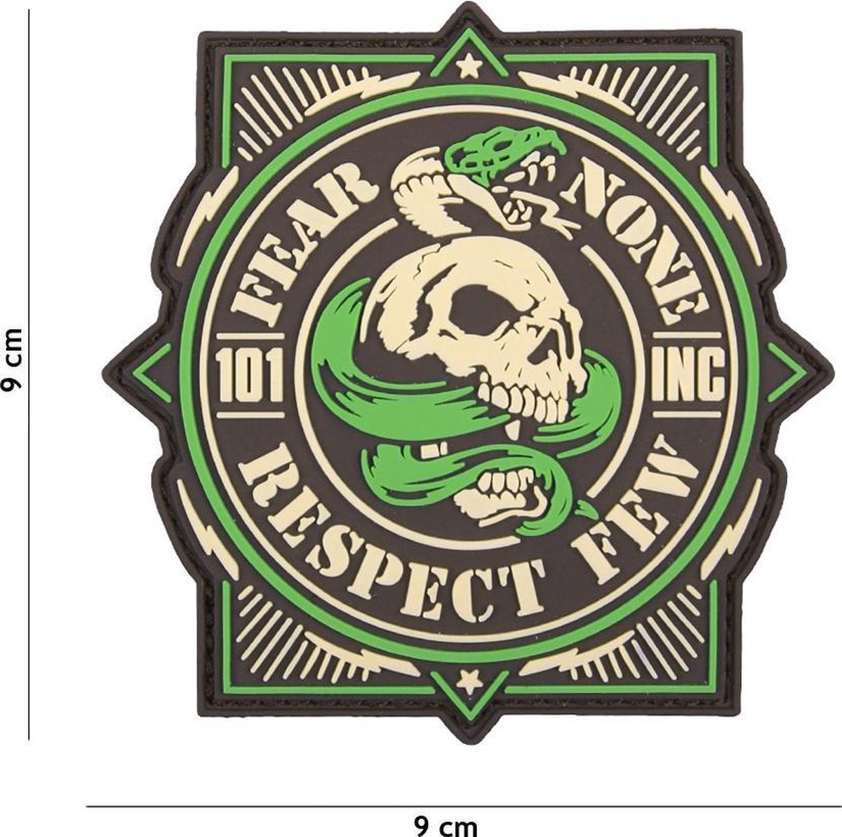 Embleem 3D PVC Fear None Bruin
