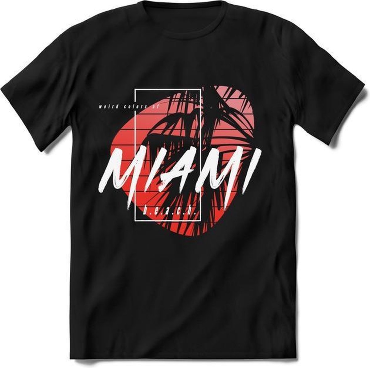 Miami Beach | TSK Studio Zomer Kleding  T-Shirt | Rood | Heren / Dames | Perfect Strand Shirt Verjaardag Cadeau