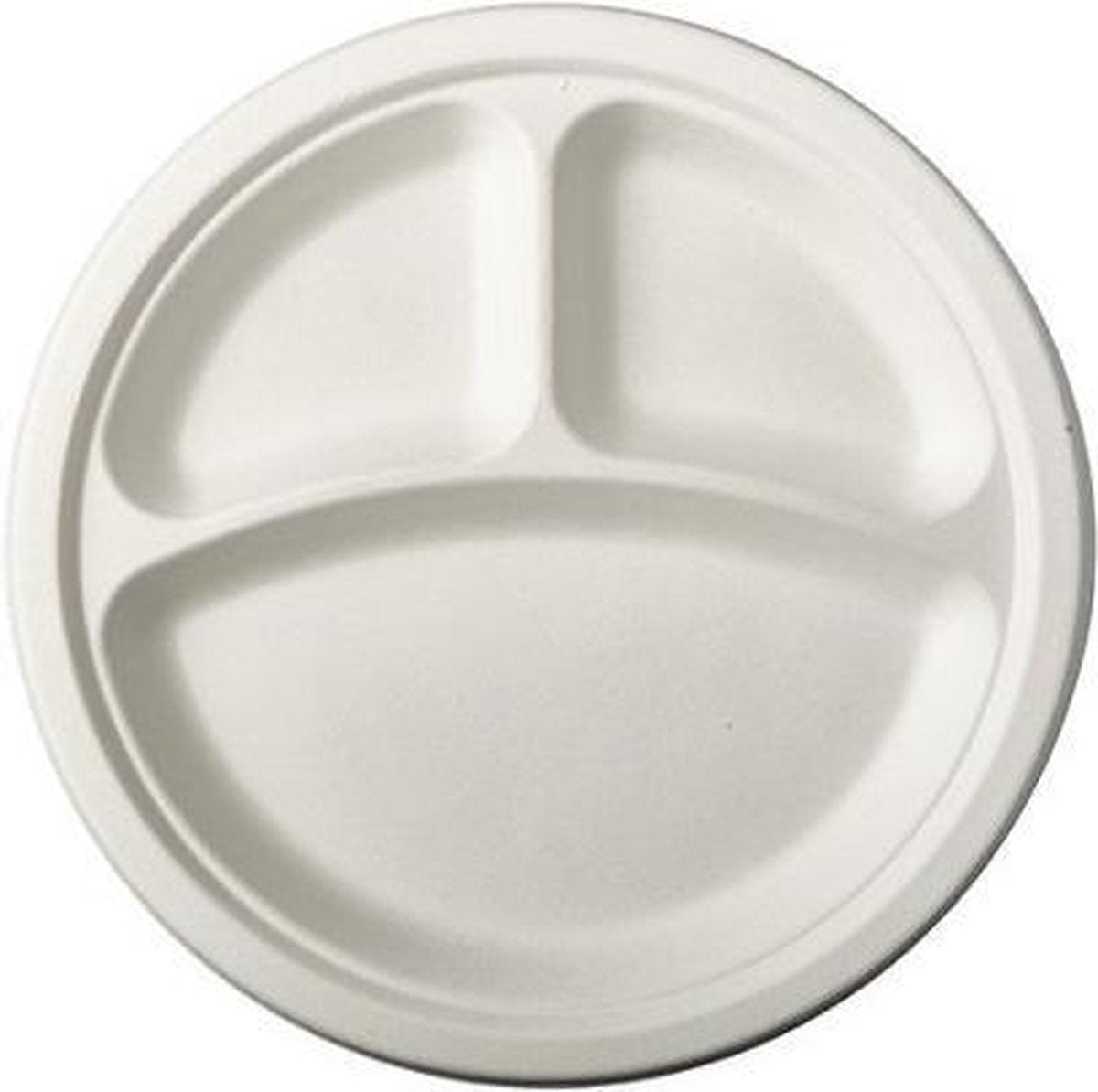 12x Witte suikerriet vakjesbordjes 23 cm biologisch afbreekbaar - Ronde wegwerp bordjes - Pure tableware - bbq - Duurzame materialen - Milieuvriendelijke wegwerpservies borden - Ecologisch verantwoord