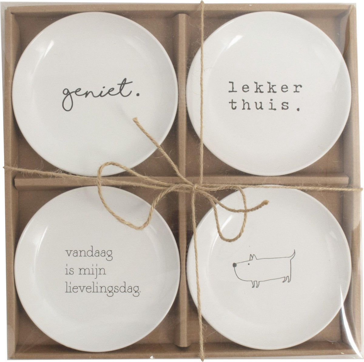 Gusta Borden 15cm - Genieters - Borden Set 4 stuks