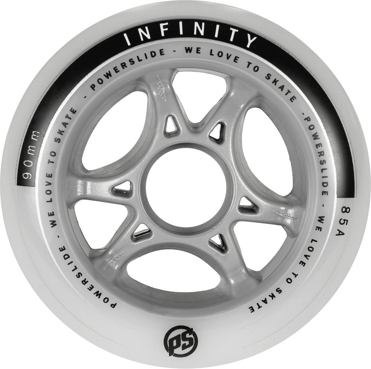 Powerslide Wielen Infinity 90 Mm / 85a 4 Stuks Grijs