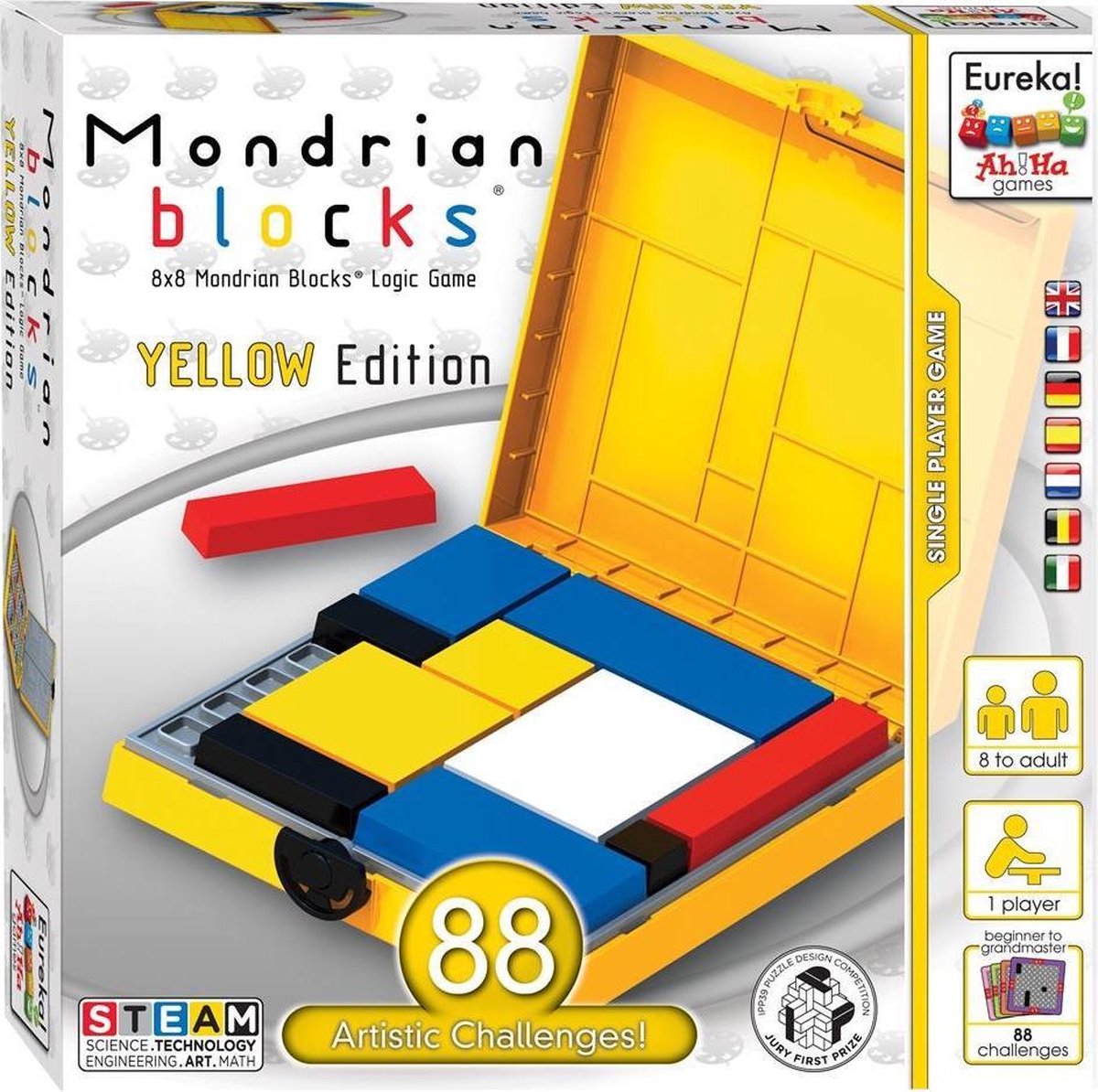 Ah!ha Games Logica-spel Mondriaan Blokken Geel 56 Delig