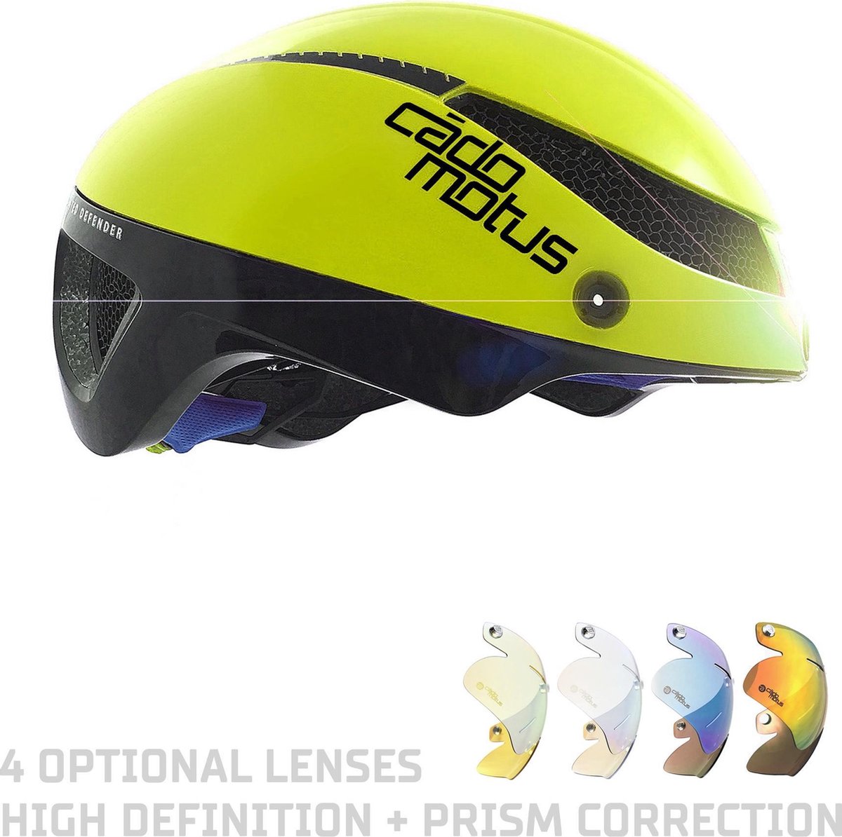 Omega Aerohelm | Schaatshelm | Fietshelm | Triathlon (Fluo-geel - M | 54-57cm)