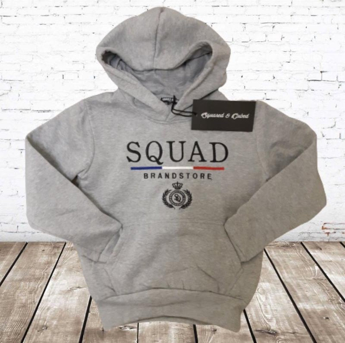 s&C Jongens hoodie Squad grijs - 98/104