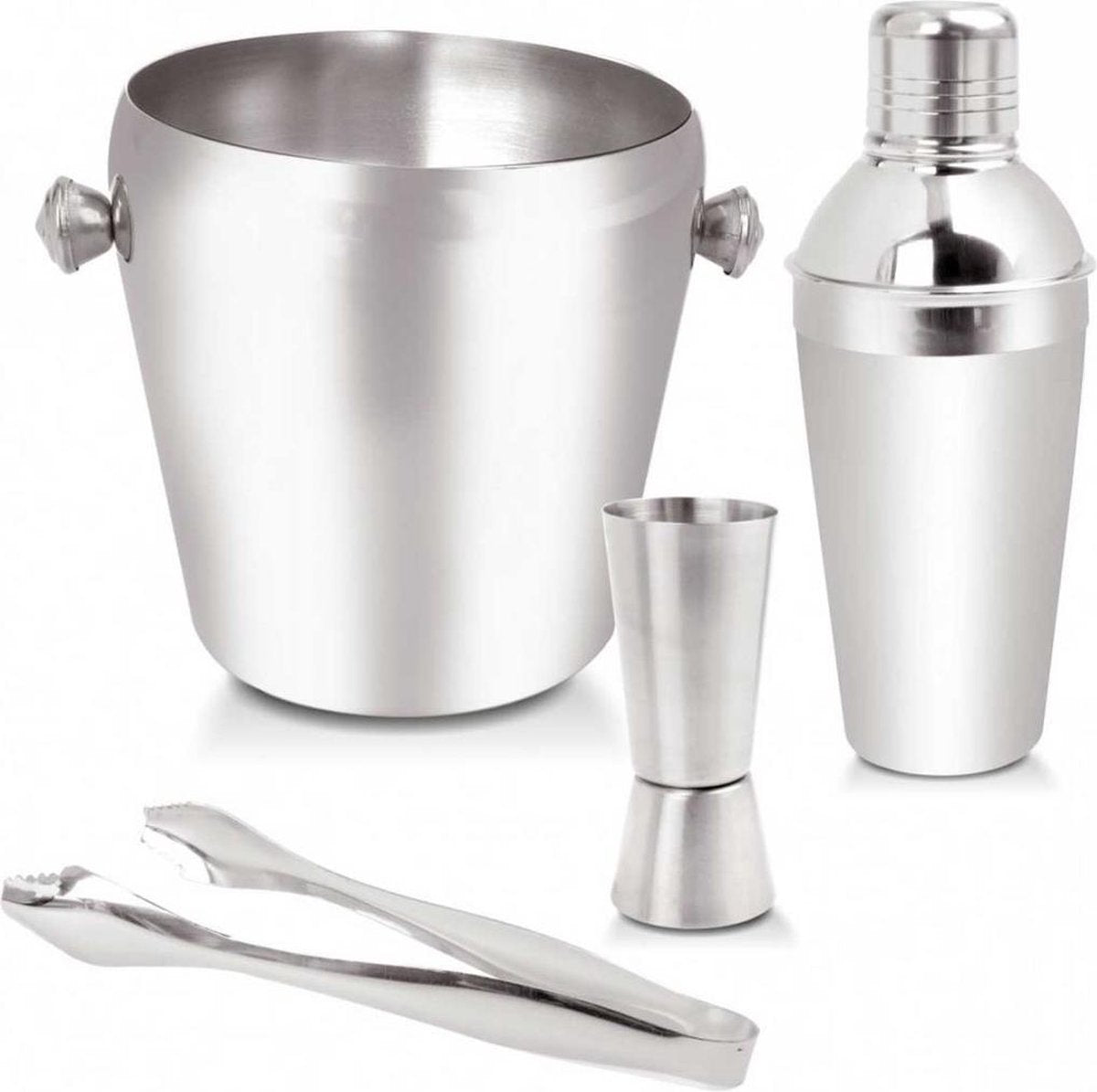 Kinghoff 1390 - 4 delige barman set - cocktailshaker - RVS