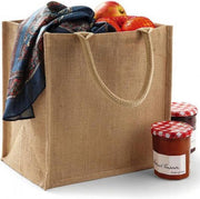 20x Jute boodschappentassen/shoppers 30 x 30 x 19 cm - Naturel goodiebag/tassen 14 liter