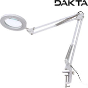 Dakta® Loeplamp | Bureaulamp met Vergrootglas | LED Verlichting | Leeslamp | met Tafelklem | Wit