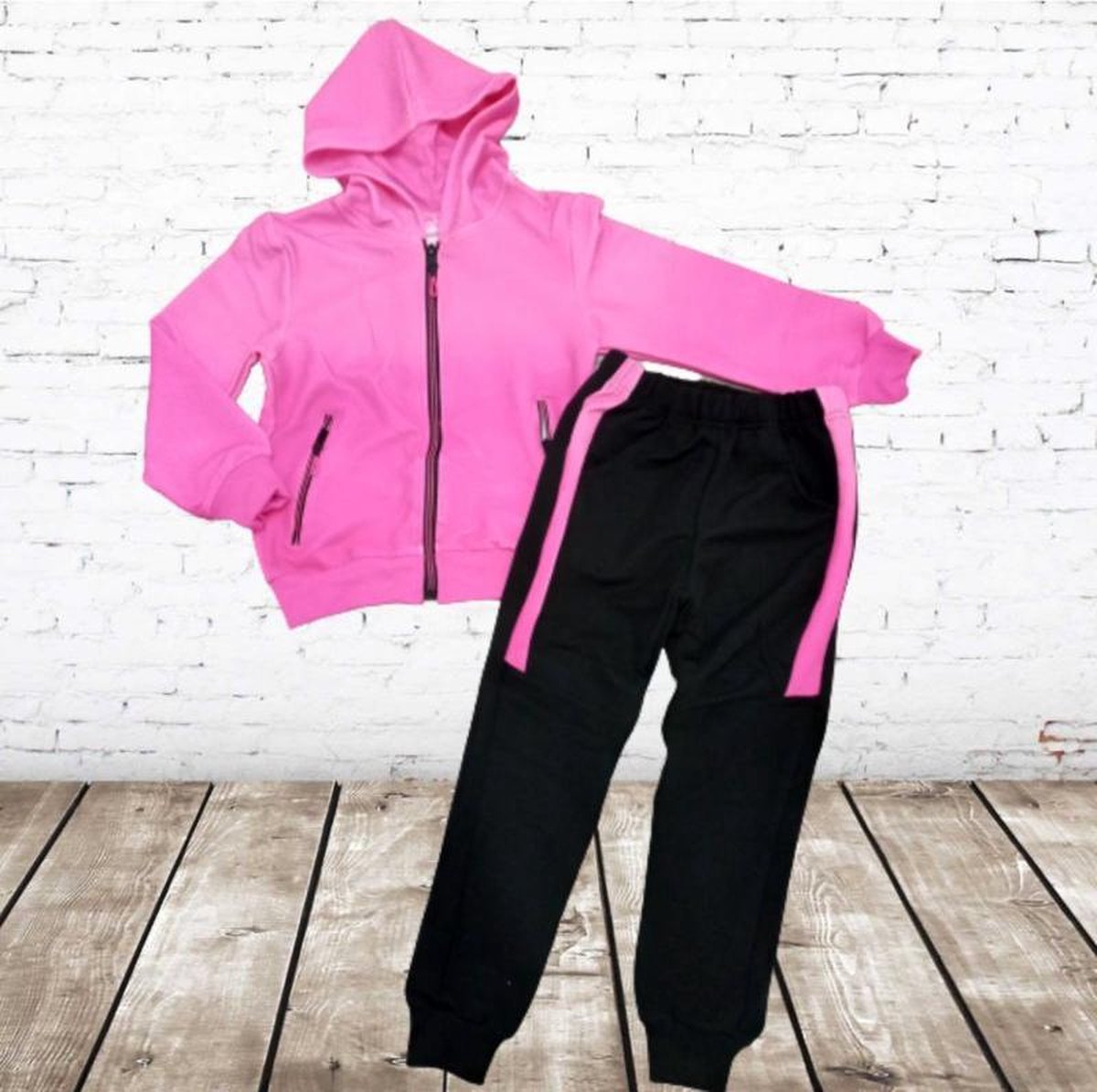 S&C Trainingspak meisjes roze GF-173 - 98/104