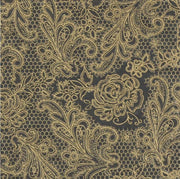 PPD - servetten - 33 x 33 - lunchservetten - serie LACE Geprägte - Black Gold