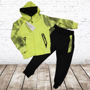 S&C Trainingspak stripes Geel Zwart K-593 - 110/116