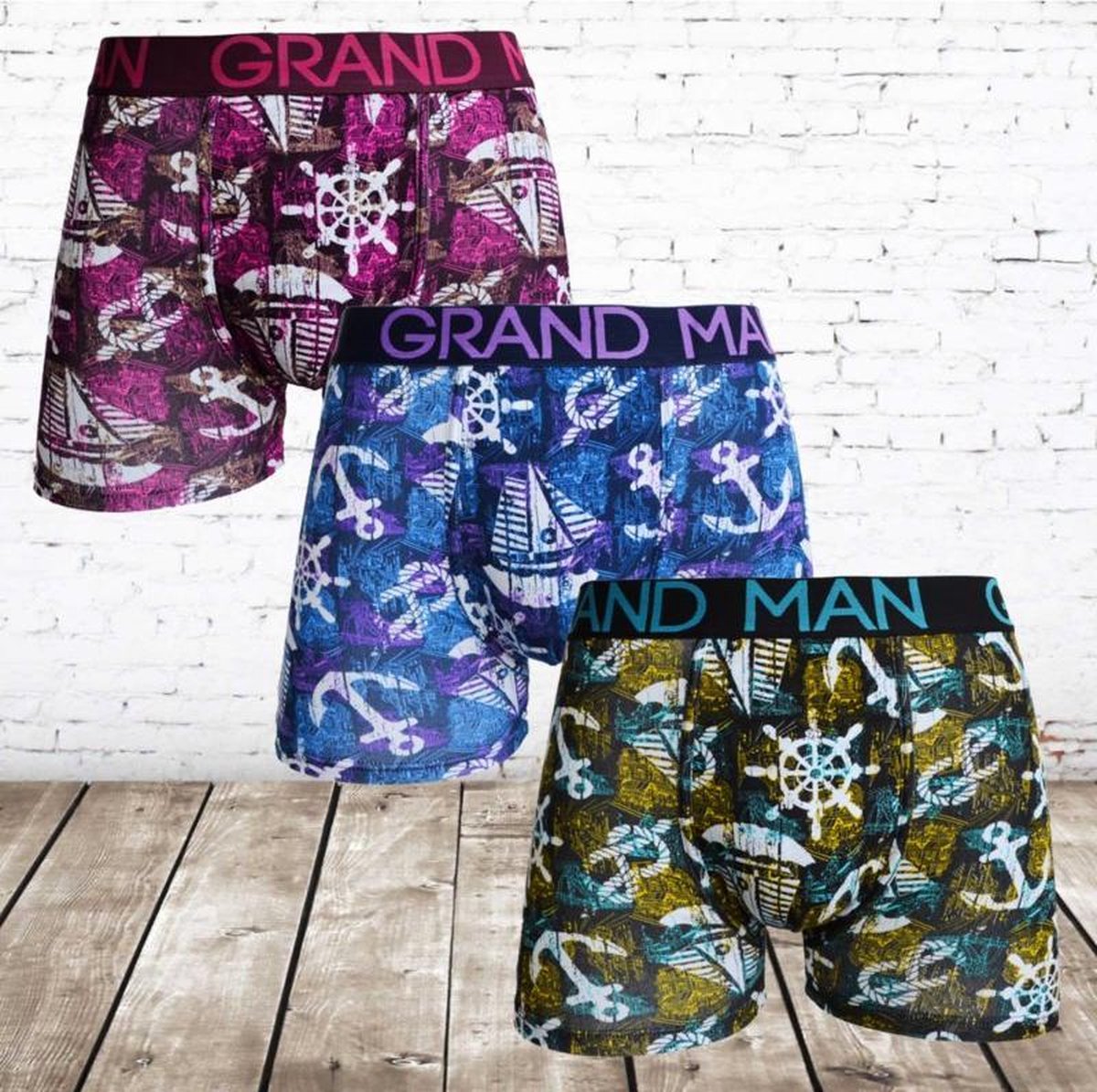 Boxershorts heren Grand man anker 3-pak - XL