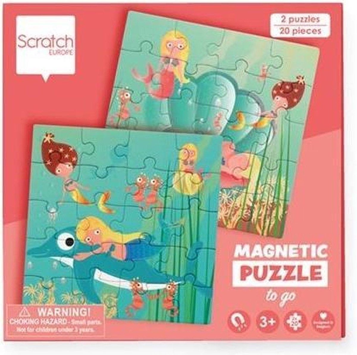 Magnetisch Puzzelboek To Go Zeemeerminnen 20st. | Scratch