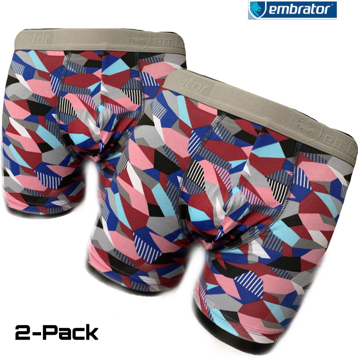 Embrator 2-pack mannen Boxershort overall print maat XL