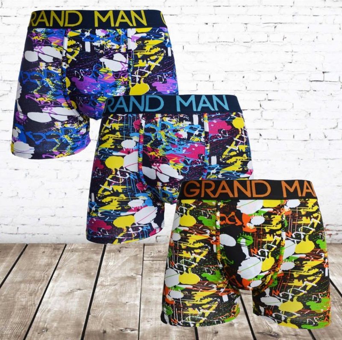 Boxershorts heren Grandman 2008 3-pak - XXL