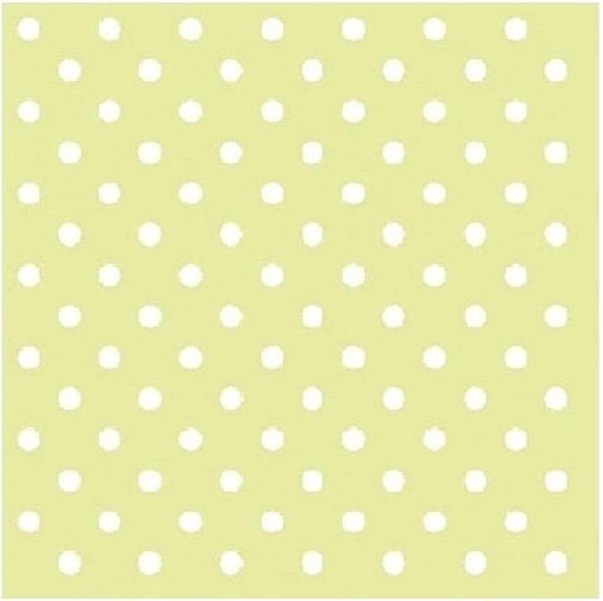 40x stuks Servetten met stippen kiwi groen 3-laags 33 x 33 cm - Feestartikelen verjaardag