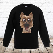 s&C Zwarte sweater met grappige hond - 134/140
