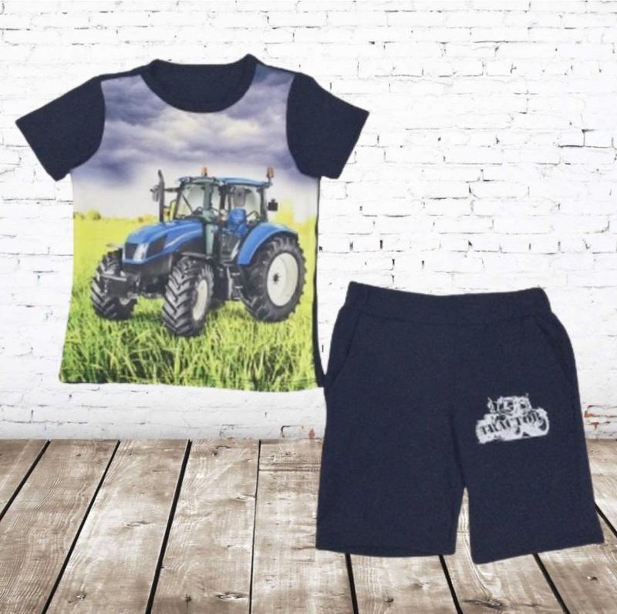 S&C Jongens kleding set trekker blauw 771 - 146/152