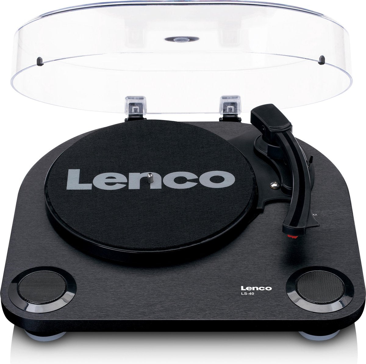 Lenco LS-40BK - Platenspeler met ingebouwde speakers en AUX - Zwart