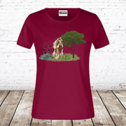 S&C T shirt paard bordeaux - 146/152