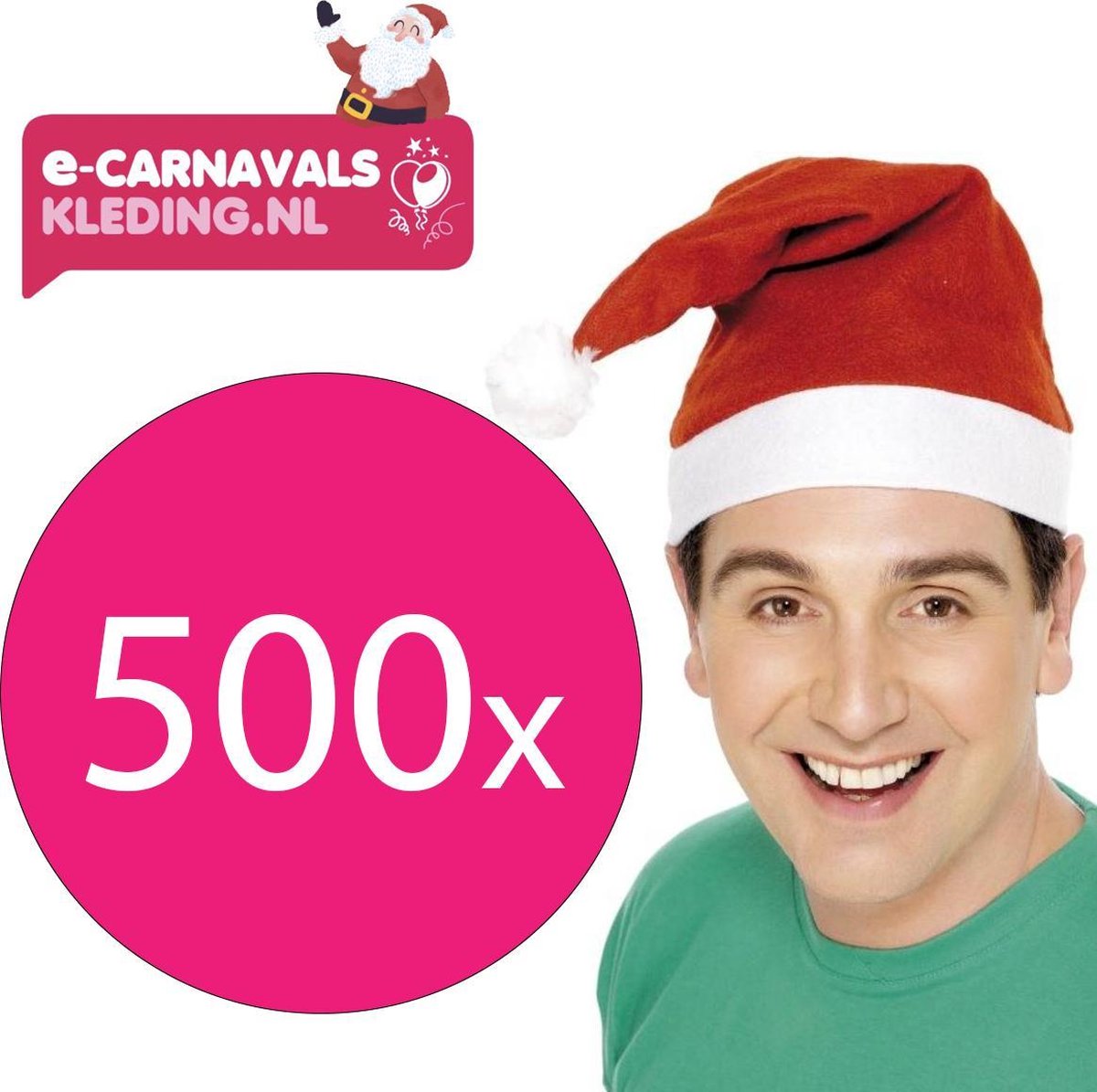 500 kerstmutsen | Pakket kerstmutsen | Mooie kerstmutsen voor de bedrijfsborrel 500 stuks