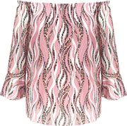 Top Zebra Panter Roze