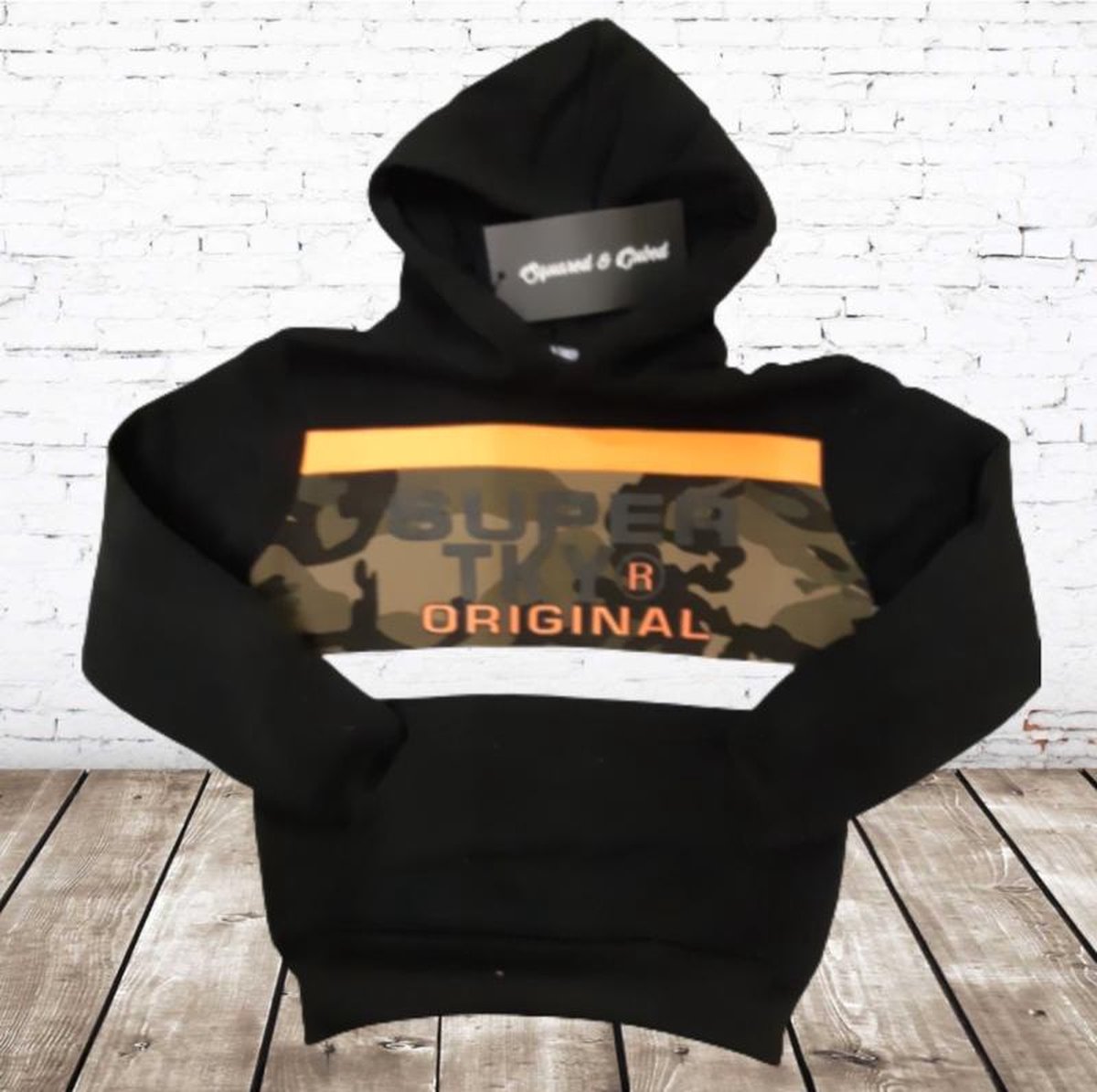 S&C Jongens hoodie Original oranje - 110/116