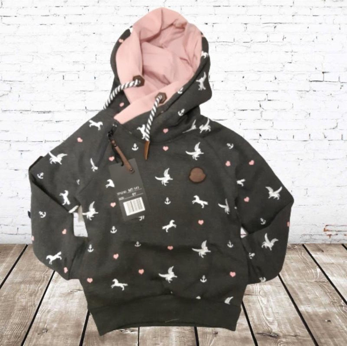 S&C Tui met paardenprint grijs - 98/104