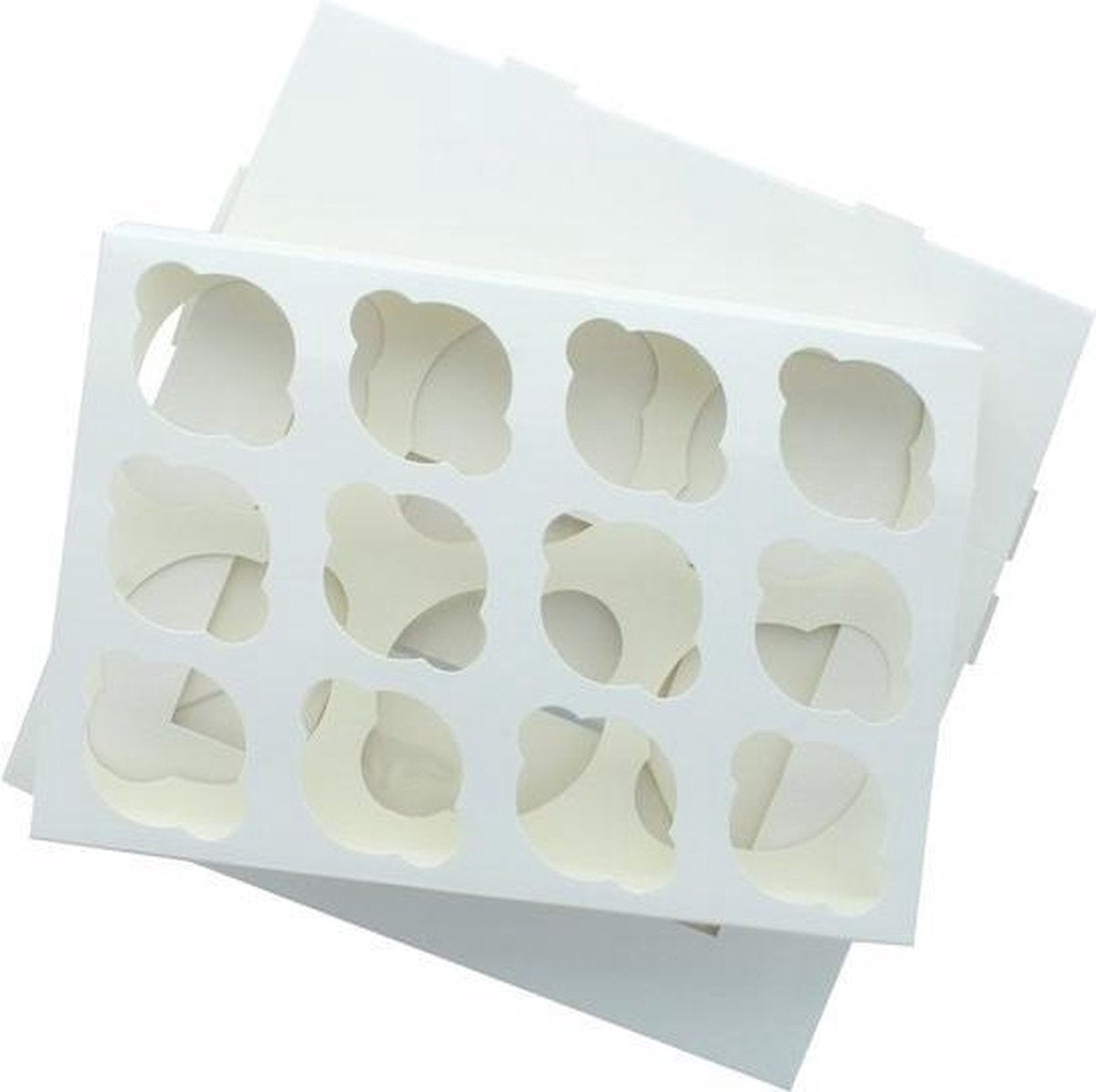 BrandNewCake Cupcake Doosje 6 / 12 MINI Wit (incl. tray-venster) 3st.
