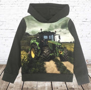 S&C Groene Hoodie met groene trekker 693 - 158/164
