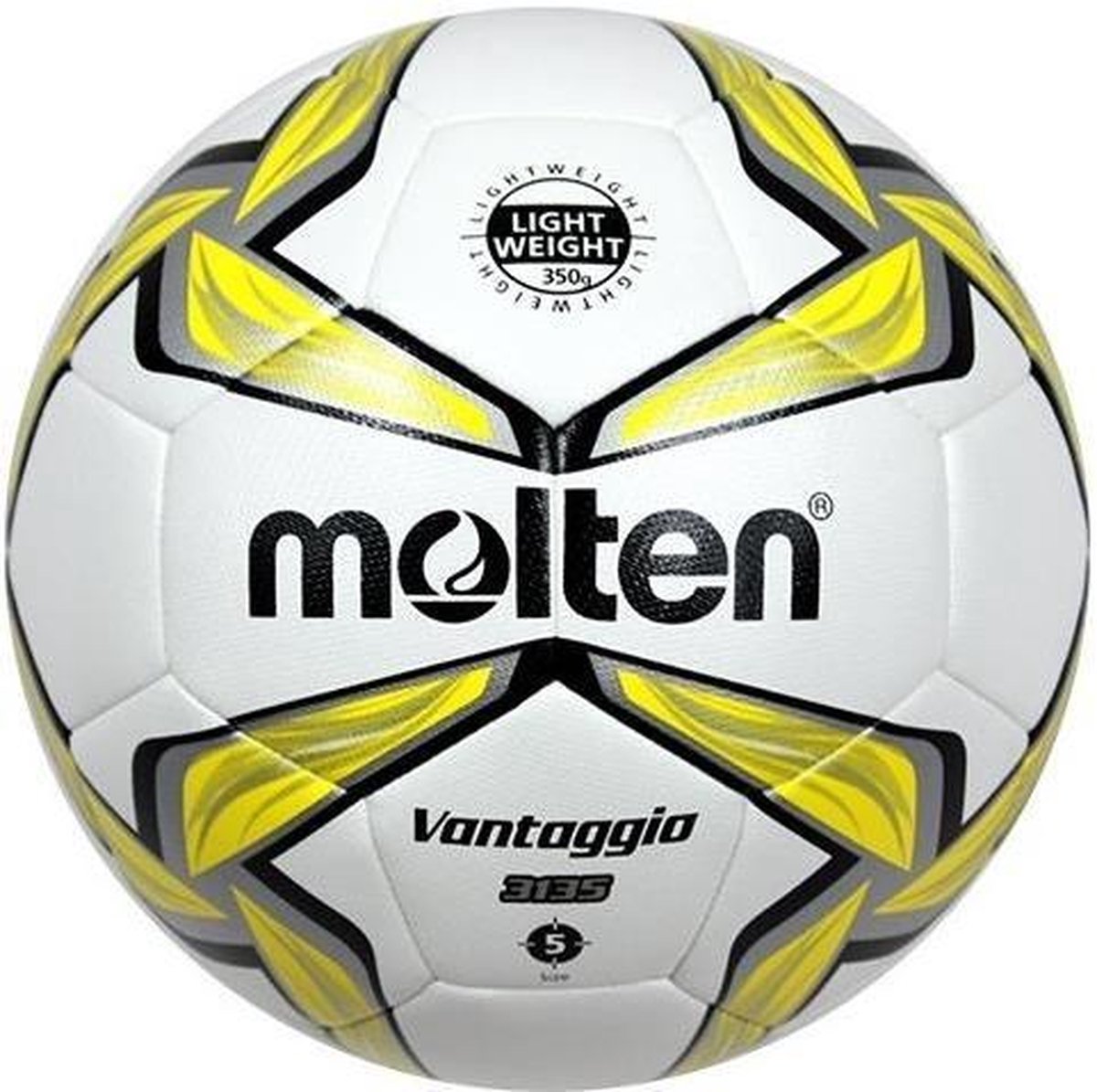Molten Voetbal V3135 Wit/geel Maat 5