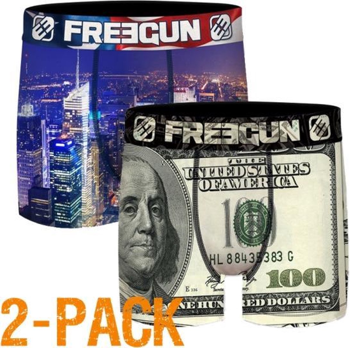 Freegun microvezel | MAAT S | 2-pack heren boxershorts | USA/dollars