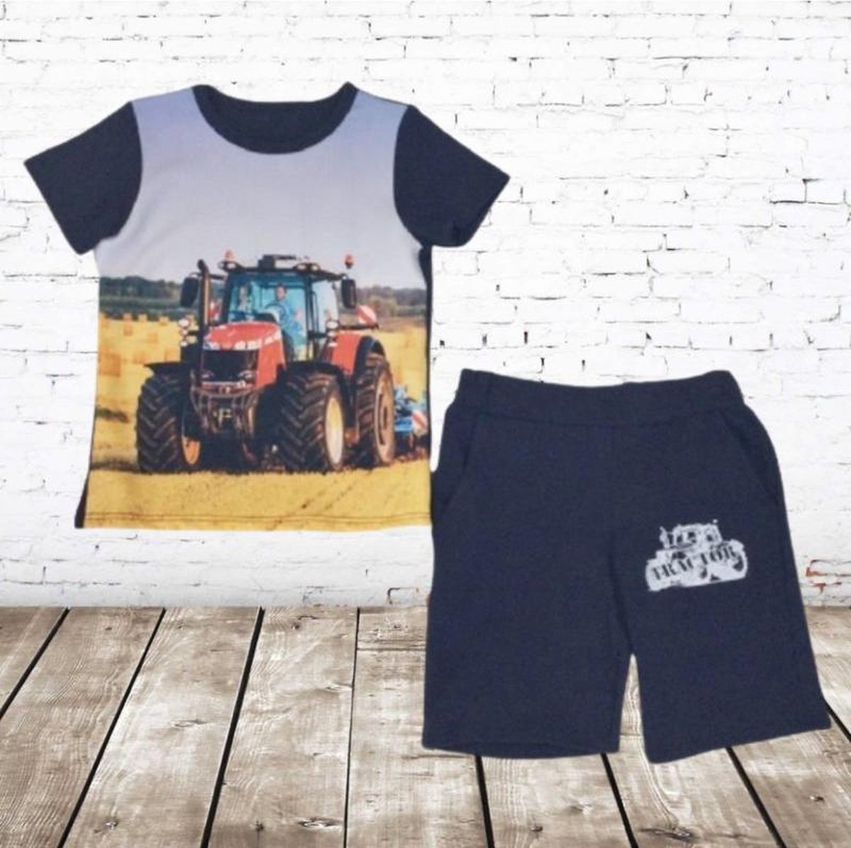 S&C Jongens kleding set trekker blauw 767 - 146/152