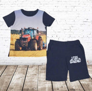 S&C Jongens kleding set trekker blauw 767 - 146/152