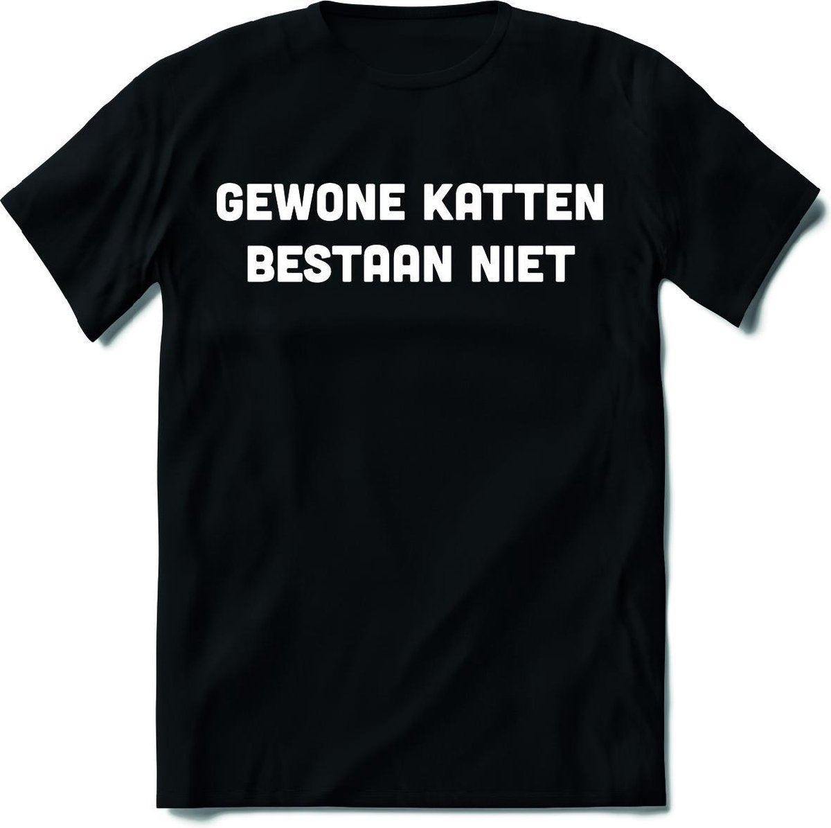 Gewone Katten Bestaan Niet T-Shirt Heren / Dames - Perfect Katten / Kitten / Dieren Liefhebber Cadeau Shirt - Grappige teksten kat