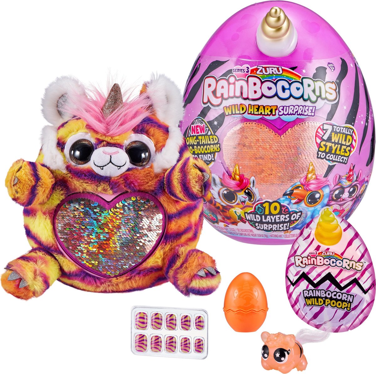 ZURU Rainbocorns - Wild Heart Surprise - Verrassingsei met knuffel - 9215