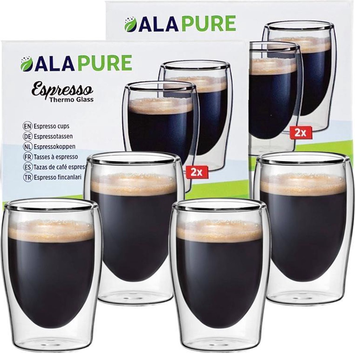 4x Scanpart Espresso Thermo Glazen - 8cl